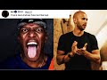 KSI trolls  Andrew Tate for being banned from YouTube,Facebook and Instagram