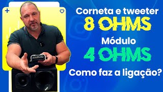 Como ligar Corneta e Tweeter de 8 OHMS no TS400 #taramps #somautomotivo #somdemala #somdeparedão