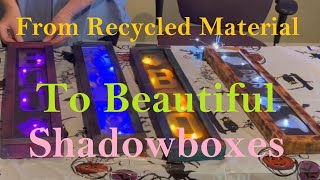 Recycled material to Beautiful Shadowbox #satisfying #diy #craftmaterials #craftsupplies #craft