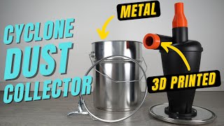 How to Build A Cyclone Dust Collector with 3D Printed Upgrades \u0026 Metal Bucket | Shorts