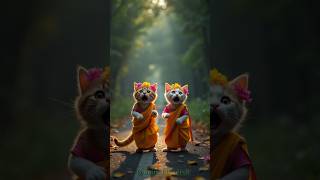 A villain cat😱 is scaring an innocent cat | #short #catvideos #catdance