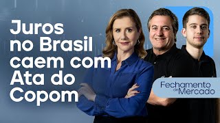 🔴 14/05/24 - JUROS NO BRASIL CAEM COM ATA DO COPOM | Fechamento de Mercado