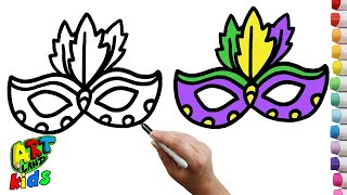 How to Draw a Mardi Gras Mask