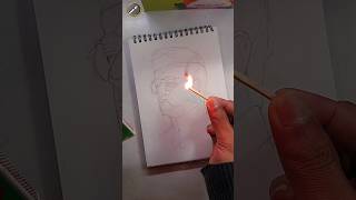 Drawing netaji subhash chandra bose with fire 🔥 #shorts