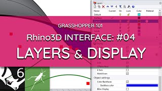 #04 Grasshopper 101: Rhino6 - Layers Tab, Display Options