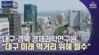 대구·경북 경제과학연구원 설립 본격화 | 대구MBC뉴스