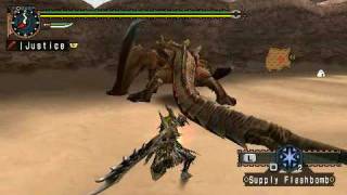 MHP2G/MHFU Great Sword vs Tigrex (Training school)1.20 min