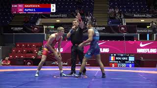 1/8 GR - 80 kg: N. IGNATESCU (ROU) v. E. PAPPAS (GRE)