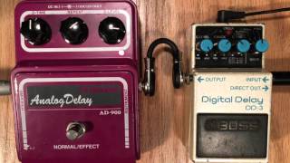 Comparison shootout - Maxon AD900 vs Boss DD3 (Analog Delay vs Digital Delay)