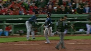 TB@BOS: Escobar pulls up with an apparent injury