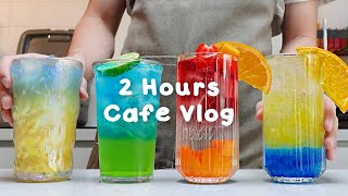 🍭지치고 힘들 땐 음료 ASMR로 힐링해요/주중의 여유로움/2시간 모음🌸2 Hours Vlog/Cafe Vlog/ASMR/Tasty Coffee