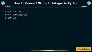 How to Convert String to Integer in Python