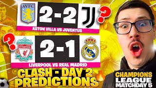 Predicting The Winners Of Champions League Matchday 5 Day 2