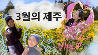 3월의 제주는 사랑이었네 | 엄마아빠와 즐거운 여행하기 | 까불이가 되어버린 나.. | 제주여행vlog🌼