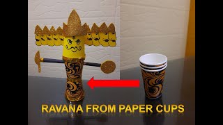 How to make Ravan with use of Paper Cups ll Dussehra ll Paper Cups || Dussehra Craft ||