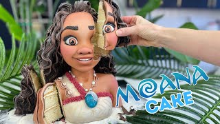 🎉 Sculpting Disney’s Moana in Cake | Impress with This Bust Cake!