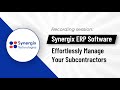 Effortlessly Manage Subcontractors with Synergix ERP Software