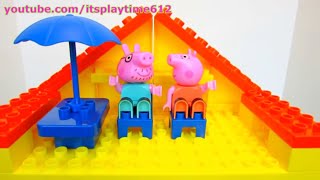 Peppa Pig Construction Dollhouse by itsplaytime612 Unboxing Peppa