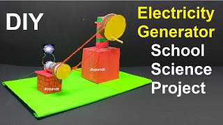 electricity generator school science project for school exhibition - diy - | DIY pandit | pulley