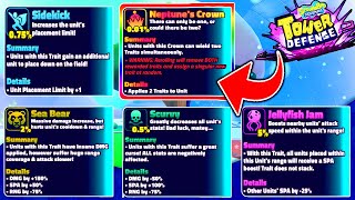 SPONGEBOB TOWER DEFENSE ! REVELADO OS 5 NOVAS UNIDADES, O DOMO E O QUE OS 5 NOVOS TRAITS FAZ, VEJA!