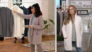 Barefoot Dreams Cozy Chic Diamond Jacquard Cardigan on QVC