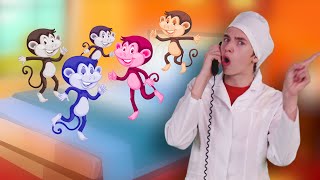 Five Little Monkeys Jumping on the bed | Nursery rhyme for children| Kids Funny Songs