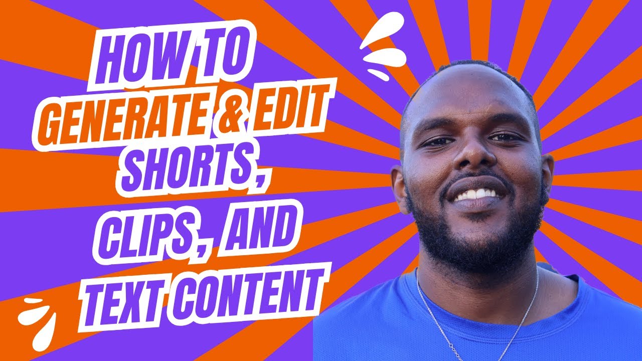 How To Generate Edit Shorts Clips And Text Content Youtube