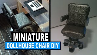 How to Make a Miniature Dollhouse Desk Chair