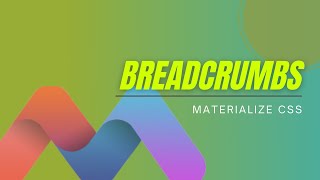 Materialize CSS - Breadcrumbs