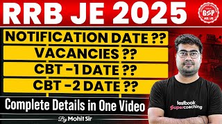 RRB JE 2025 | RRB JE 2025 Notification, Exam Date | RRB JE 2025 Syllabus, Preparation \u0026 Vacancies