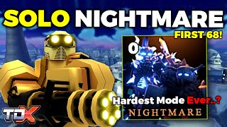 SOLO XMAS CHAPTER 2 NIGHTMARE TRIUMPH! (First 68!) | Roblox TDX