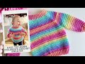 Easiest Children's Crochet Sweater  - Top-Down and Seamless Construction - Free Crochet Pattern