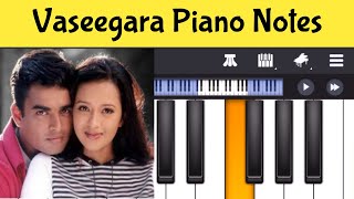Vaseegara Piano Notes | Tamil Songs Piano Notes
