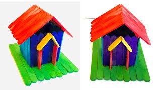 How To Make Popsicle Stick House | Ice-Cream Stick Easy Craft Idea | DIY Miniature House