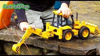 Unboxing a JCB Backhoe Surprise Toy! | Construction Trucks for Toddlers | JackJackPlays