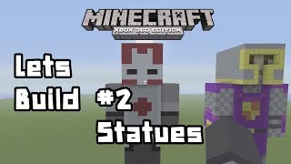Minecraft Xbox 360 - Lets Build Skin Statues  - Build 2