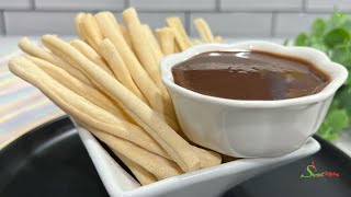 How To Make Nutella Style Breadsticks With Chocolate Sauce At Home | Breadsticks Recipe