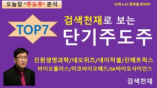 [검색천재]를 통해서 보는 단기주도주 TOP7 종목은?