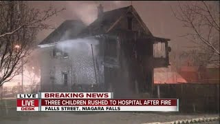 Five people brought to hospitals after fire in Falls