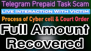 Live Interaction With Victim (Full Amount Recovered) Telegram Prepaid Task Scam | 2024 Biggest Scam
