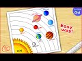 Solar System Drawing / How to Draw Solar System Easy / Solar System Planets Drawing