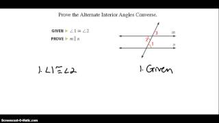 Proving Lines Parallel