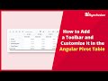 How to Add a Toolbar and Customize it in the Angular Pivot Table