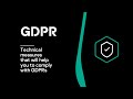 Technical measures that will help you to comply with GDPR