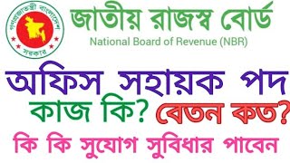 জাতীয় রাজস্ব বোর্ডের অফিস সহায়ক পদের কাজ কি? সকল ধরনের সুযোগ-সুবিধা সম্পর্কে এই ভিডিওতে দেখুন ২০২৪।