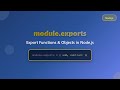 Node.js module.exports Explained for Beginners: Exporting Functions & Objects