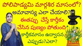 పోలిపాడ్యమి ఎలా? కార్తీక ఉద్వాసన తప్పక చేయాల్సిన విధి!@Govindaseva