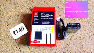 Mi xiaomi 10w Fast Charger With Cable Unboxing Telugu | best charger under140 #Shorts #YoutubeShorts