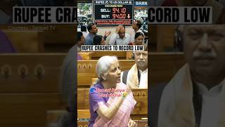 🚨Opposition vs Nirmala Sitharaman 💥 Clash over Rupee Fall😱 #shorts