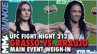 Alexa Grasso vs. Viviane Araujo Weigh-In Highlights | UFC Fight Night 212